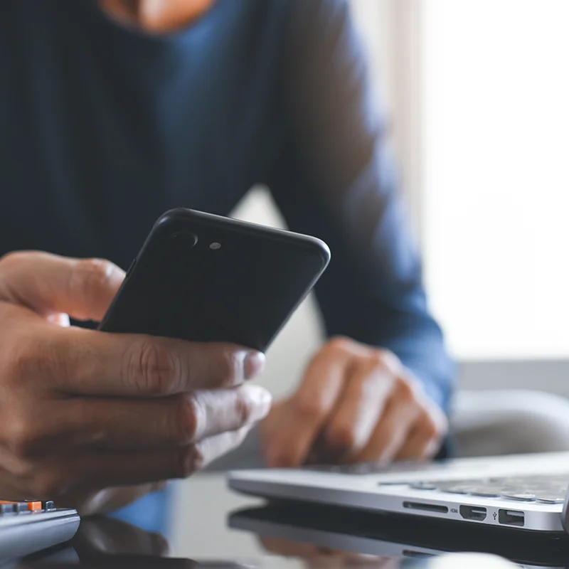 Person using their phone